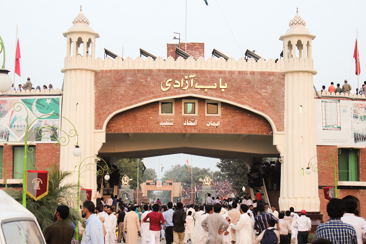 Photograph of Wagah border ceremony, Lahore